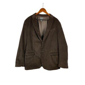 Joseph Abboud Mens Corduroy Blazer XL Brown